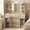 Natural Oak, variant on Amlancher Makeup Vanity Desk with Lighted Mirror and Rotating Jewelry Organizer, Bedroom Dressing Table with Charging Station, White