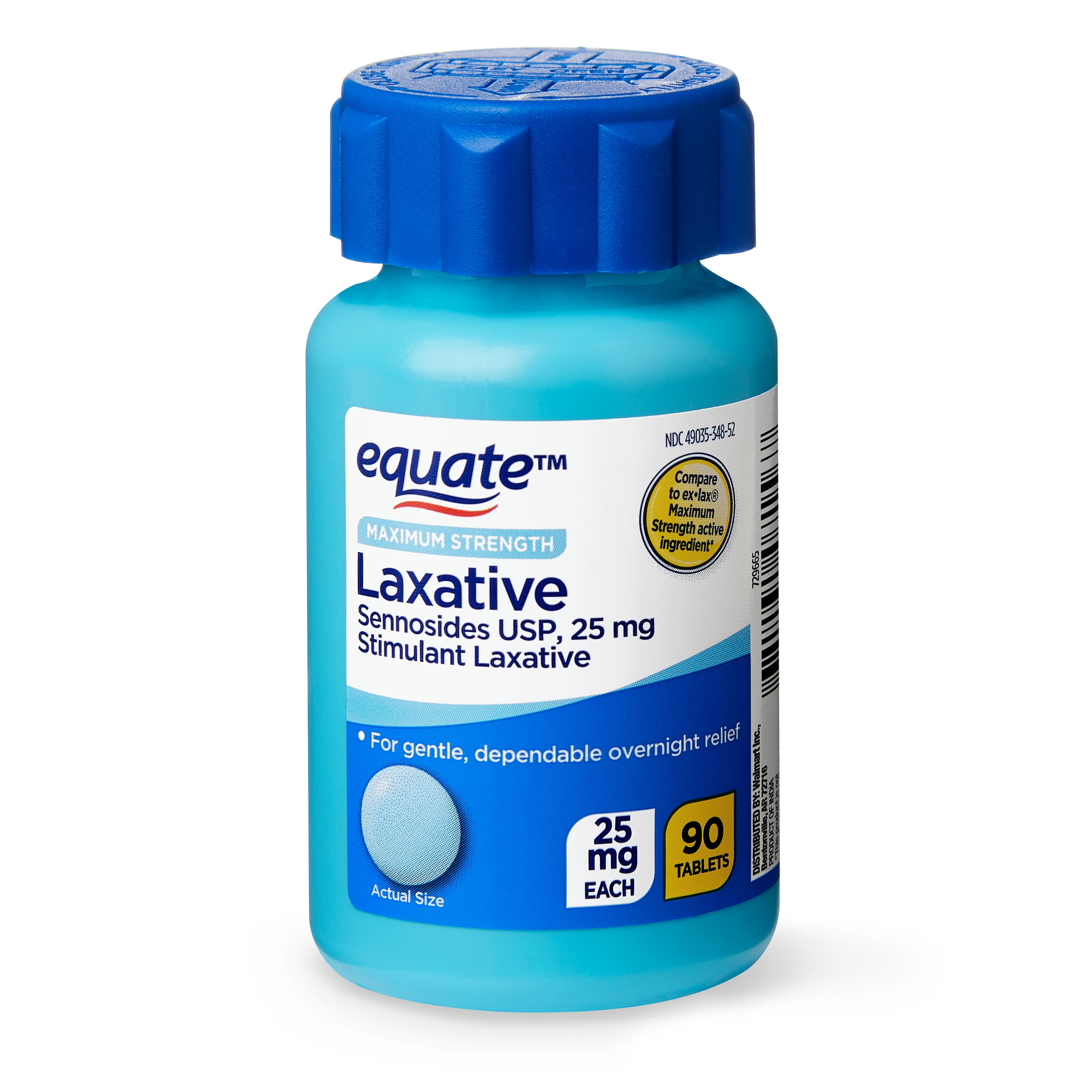 (3 Pack) Equate Maximum Strength Sennosides USP Laxative Tablets, 25 mg