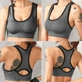 thumbnail image 6 of Syenll 3 Pack Racerback Sports Bras, Seamless High Impact Bra with Pad for Women Yoga Gym Workout Fitness, XL Size (Gray), 6 of 8