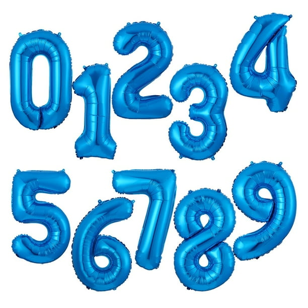 Tamaño gigante 40 y 42 pulgadas Azul / Rosa Número grande Globos de aluminio 0-9 Cumpleaños Boda Compromiso Fiesta Decoración Globos Niños Suministros de bolas Tan Jianjun unisex