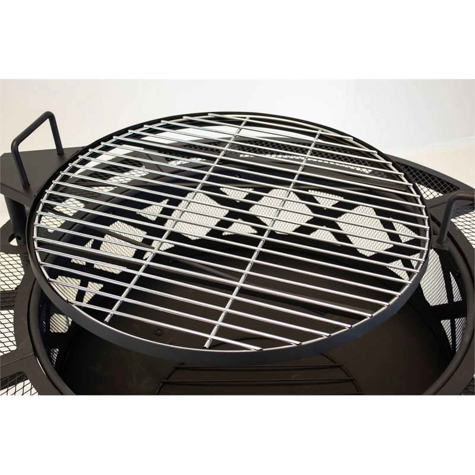Outdoor Leisure Products 5511 32" Black Roundup Fire Pit with cooking shelf