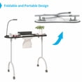 thumbnail image 4 of TABU Portable Folding Manicure Nail Table Station with Dust Collector Fan and Magnifying Glass Lamp,Black, 4 of 8
