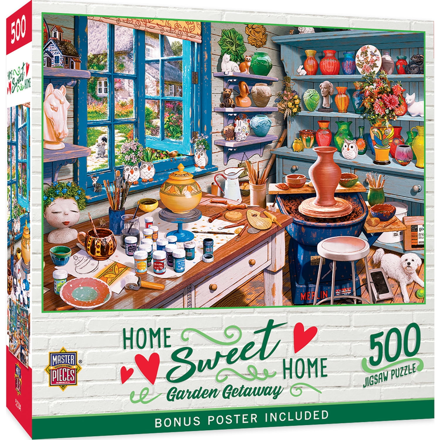 MasterPieces 500 Piece Jigsaw Puzzle for Adults - Garden Getaway - 15"x21"