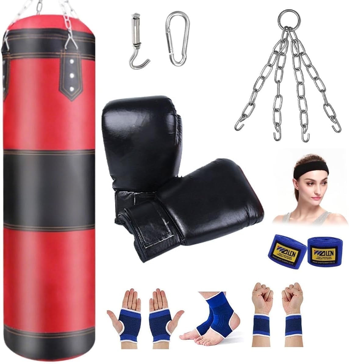 Everlast Powercore Heavy Bag, 80lb, Black/Gold – for Boxing, MMA