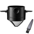 thumbnail image 2 of Filtro Plegable Acero Inoxidable Con Cepillo Gotero (negro) 2 Uds., 2 of 9