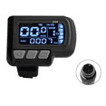 thumbnail image 2 of EN06 LCD Bike Display Meter Speedmeter with Light Connector 6pin Waterproof Wire 24V 36V 48V Electric Bike Display Panel,1x LCD Bike Display,Black, 2 of 8