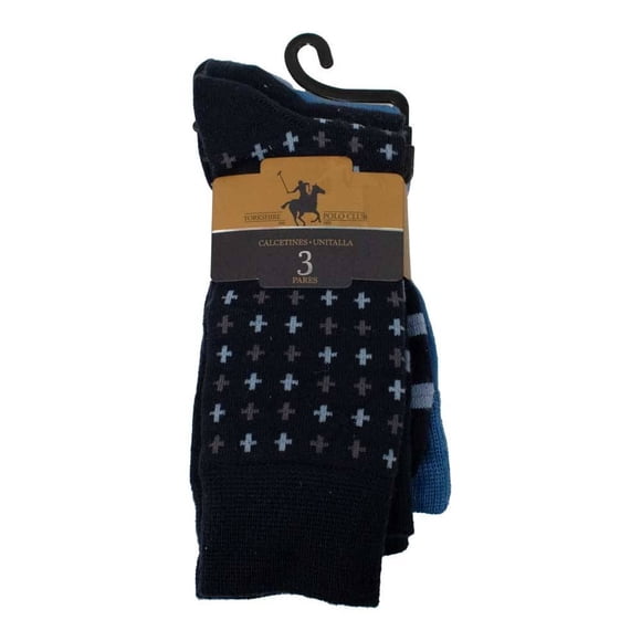 Pack Calcetines Polo Club para Caballero Varios Modelos en Tonalidades Azul 3 Pares Unitalla