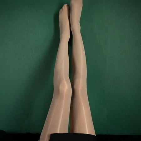 NANAHuang Women Sexy Clubwear Stockings High Waist Elastic Tights Female Oil Shiny Lingerie Add Crotch Smooth Pantyhose Wholesale