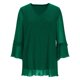 thumbnail image 5 of Ounisa Womens Ruffle 3/4 Sleeve V Neck Double Layers Mesh Blouses Loose Fit Flowy Tunic Tops, 5 of 5