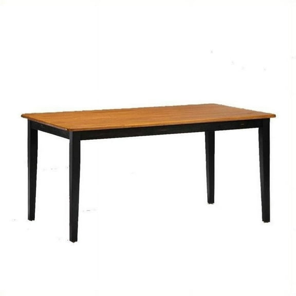 Bowery Hill 36" x 60" Wood Dining Table in Black and Oak