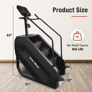 Stair Stepper, Commercial Grade Stepper Machine, Stepmill for Exercise at Home, Stair Master, Stair Climber for Cardio and Lower Body Workouts,15 Speed Levels, 660LBS Capacity, 15-165 Steps/Minute