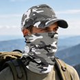 thumbnail image 4 of XIAOCHA Men's Camo Printed Baseball Cap Set, Breathable Outdoor Neck Gaiter Outfit,Grey, 4 of 4
