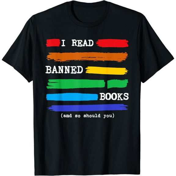 I Read Banned Books, Colorful National Librarian Week 2025 T-Shirt