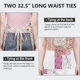 thumbnail image 6 of Pioneer Flower Floral Print Pattern Apron-Garden Aprons for Women with Pockets-Cotton Linen Waterproof Kitchen Cooking Gardening Aprons Adjustable for Kitchen,Cooking,BBQ and Salon 33x27 Inch, 6 of 7