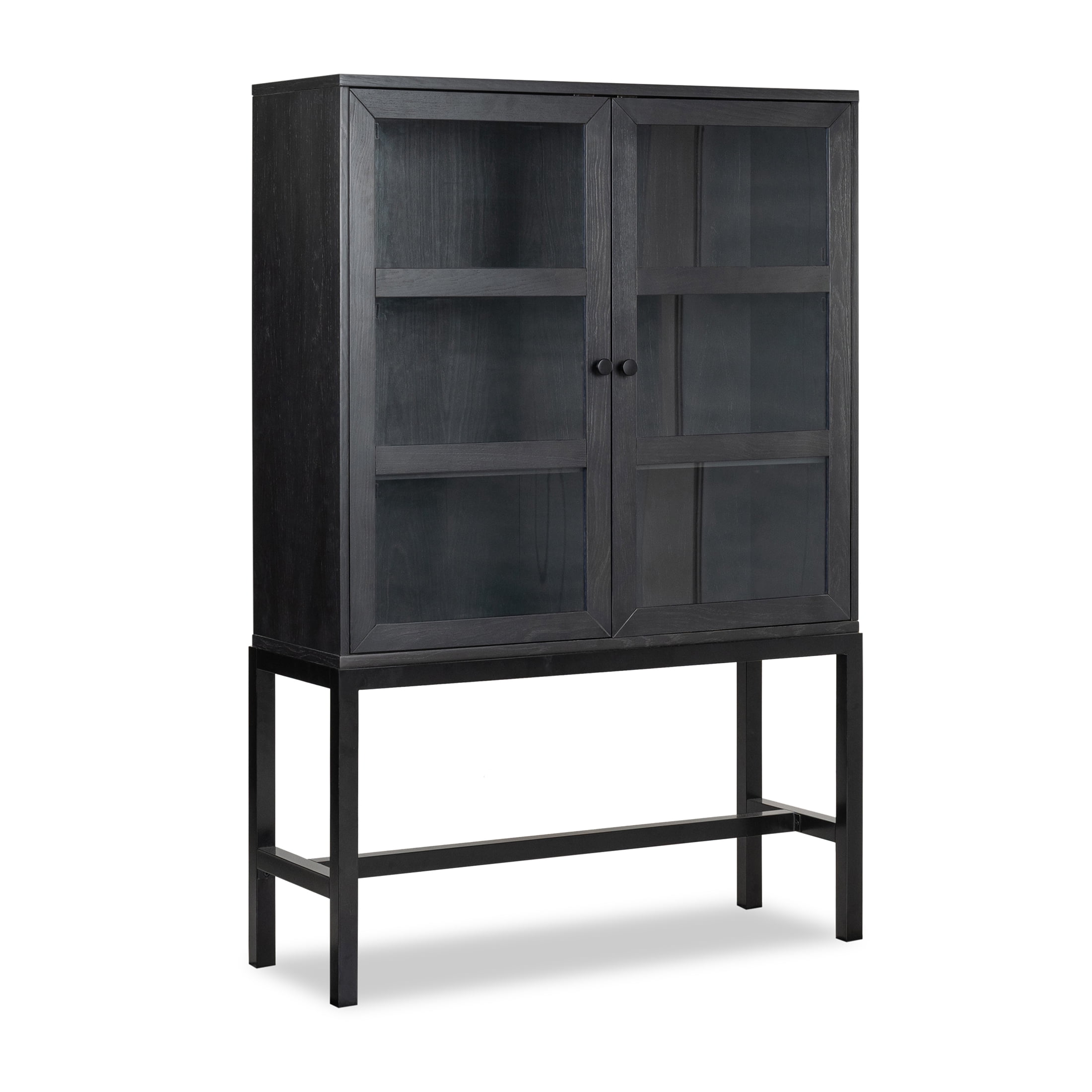 Better Homes & Gardens Ezra China Cabinet, Rich Black Finish