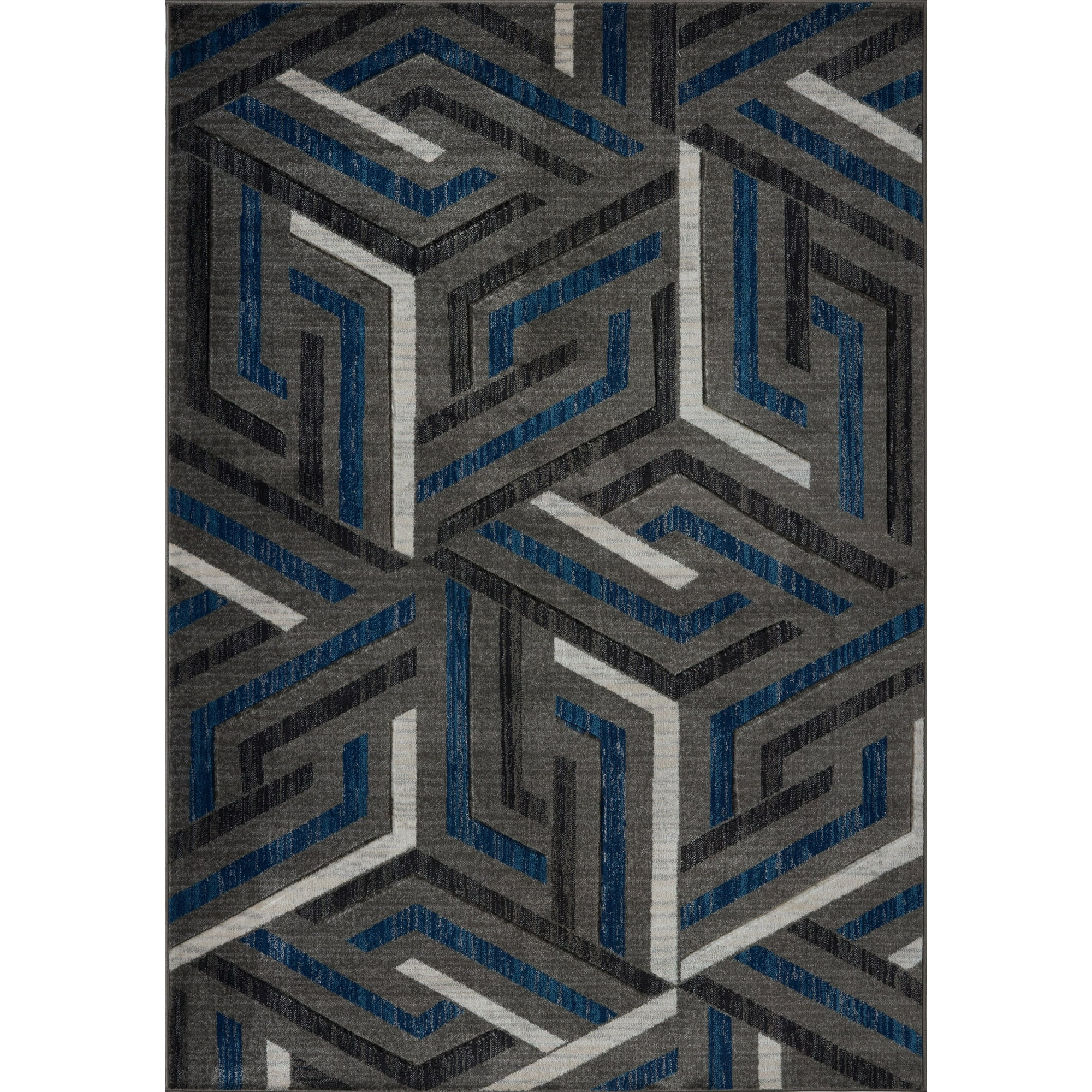 Park Royal Grey Contemporary Area Rug 7 10 X 5