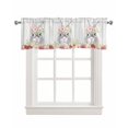 Faux Linen Valances for Windows Easter Watercolor Rabbit Flowers Wood