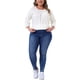 thumbnail image 2 of Blusas de Pascua para Mujeres de Talla Grande Agnes Orinda, Blusa de Encaje de Manga 3/4 para Mujeres Curvy, Camiseta Casual Flowy 1X Blanca, 2 of 6