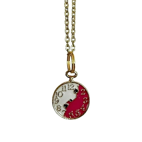 Alice in Wonderland Necklace Pocket Watch Design Small Pendant