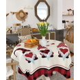thumbnail image 4 of Square/Round Tablecloth 60x60inch,Cute Gnome Valentines Day, Vinyl Table Covers Waterproof Oilcloth Table Cloth Linens, Tablecloths for Outdoor Dining Wedding Party Camping,Buffalo Plaid Check, 4 of 6