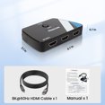 thumbnail image 6 of NEWCARE 8K@60Hz HDMI 2.1 Switch 3 in 1 Out, 4K@120Hz HDMI Splitter Switch Box with 2.6 ft HDMI 2.1 Cable, 3 Port HDMI Switcher Selector Supports HDR Dolby Atmos 3D for NS PS4/PS5 Xbox, 6 of 9