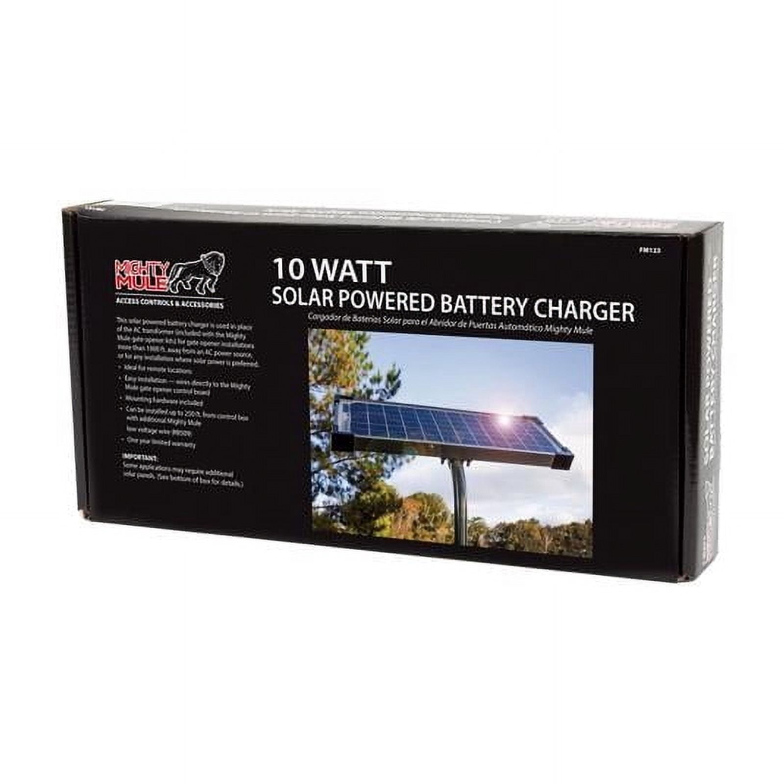 Mighty Mule Solar Panel FM123 - 10 W Monocrystalline for Automatic Gate System - 1 Piece