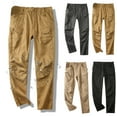thumbnail image 1 of UVEASISHA Liquidation Pantalons de Randonnée pour Hommes Légers à Séchage Rapide Pantalons Cargo d'Extérieur Imperméables Jambe Droite Pantalons de Travail Pantalons Tactiques à Multiples Poches pour Hommes Noir 3TG, 1 of 5