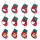 thumbnail image 1 of 12 piezas de medias de Navidad de tamaño mini, medias rústicas de Navidad, 3 patrones diferentes de TOMSHOO Medias, 1 of 7