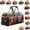 #02, variant on Hippie Van Quilted Duffle Bag,  Large Capacity Bus Shaped Boho Travel Weekender Bag with Adjustable Strap, Retro Style for Everyday Travel Great Gifts for Women