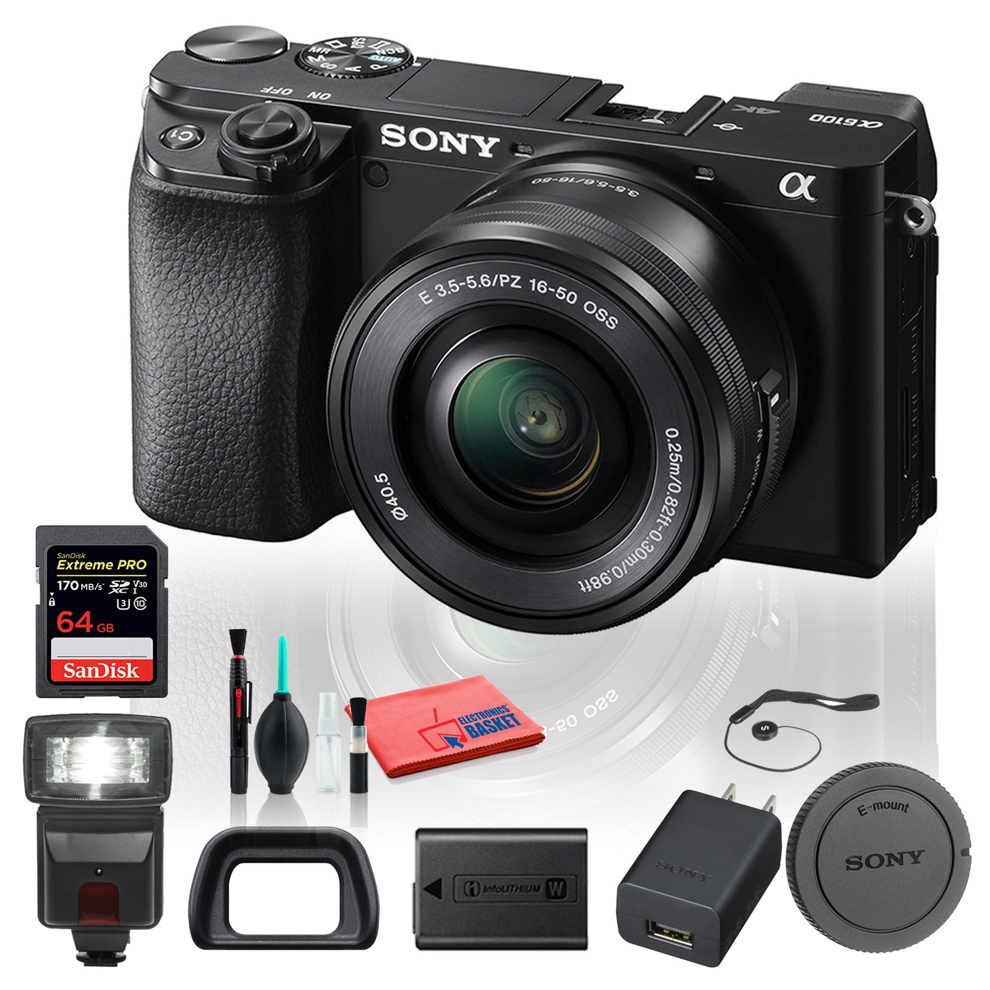 Sony Alpha a6000 Mirrorless Digital Camera with 16-50mm Lens