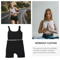 thumbnail image 5 of Conjunto de ropa cómoda para Yoga, chaleco deportivo para entrenamiento, pantalones cortos, 1 Juego, 5 of 5