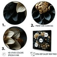 thumbnail image 3 of Designart "Enchanting Noir Mums I" Mums Floater Framed Wall Art Prints, 3 of 5