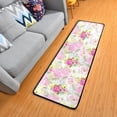 thumbnail image 3 of Dreamtimes Pink Flower Watercolor Hallway Runner Rug 2'x6' Kitchen Rug with Rubber Backing Spring Non Slip Entryway Rug Runner Washable Soft Area Rug for Hallway Bedroom Kitchen Decor, 3 of 6