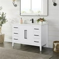 thumbnail image 3 of Laurel 48" Wood Vanity Base in White without Top and Sink no Mirror, 3 of 11
