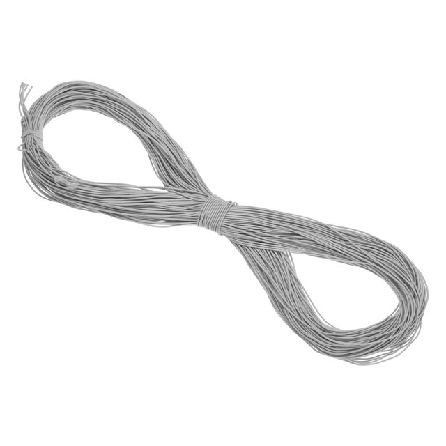 Uxcell Elastic Cord Heavy Stretch String Rope for Crafting DIY Sewing Hook Straps Camping Tie Down Strap Light Grey 1.5mm x 100m