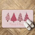 thumbnail image 2 of Pink Christmas Tree Doormat, Merry Xmas Welcome Mat, 17x30inch, 2 of 6