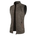 thumbnail image 5 of Chaleco con cremallera para hombre de otoño e invierno, suéter fino de terciopelo, cárdigan ajustado, chaleco con bolsillo y capucha para hombre, 5 of 5