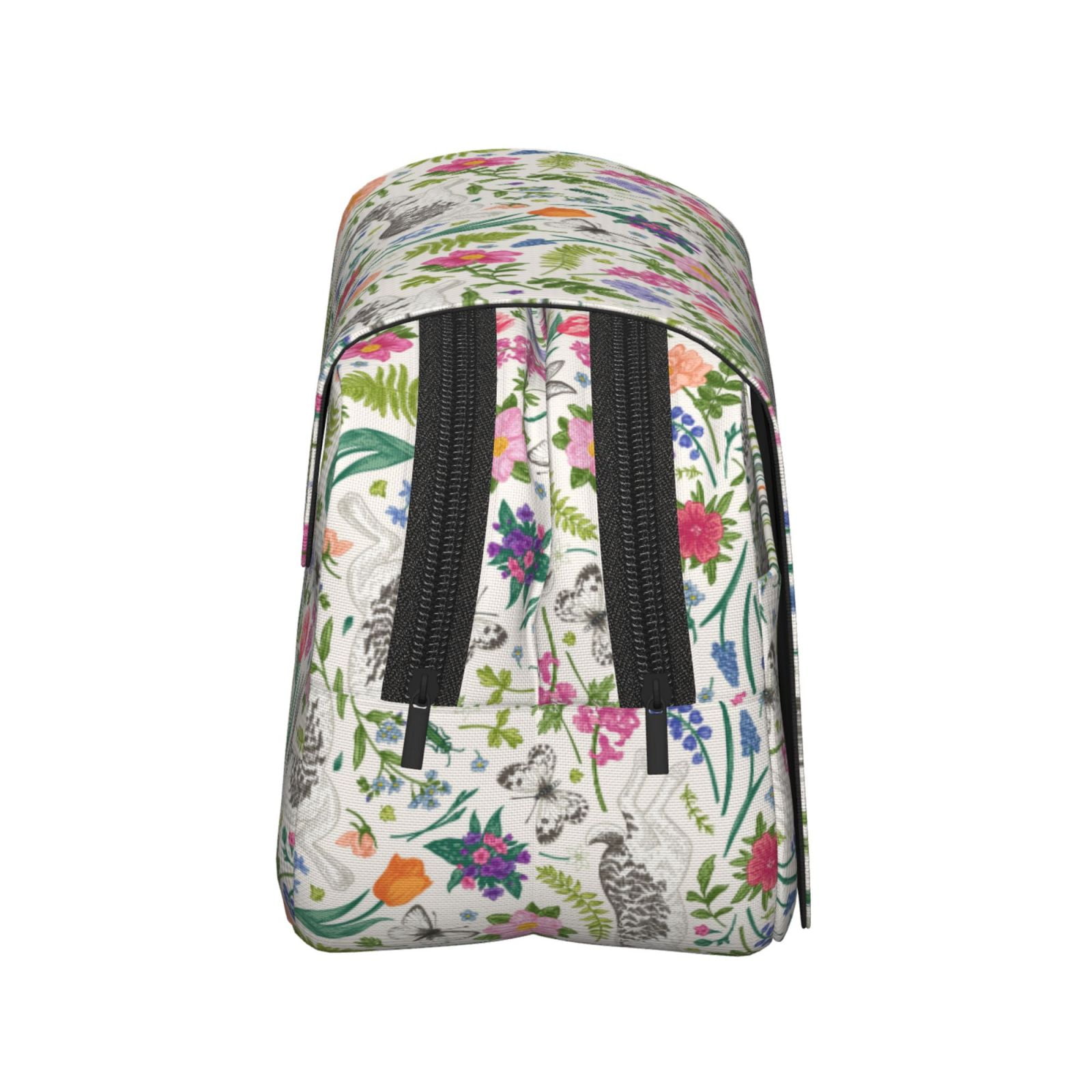 Rateoe Rabbit And Butterfly Pattern Double Clamshell Pen Case, Storage Organizer with Two Zipper Compartments– Holds Up to 50 Pencils & Pens