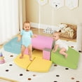 thumbnail image 2 of Gymax 10 Pieces Foam Climbing Blocks Set w/PU Leather Surface for Climbing & Sliding, 2 of 9