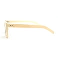 thumbnail image 3 of Womens Mod Rectangle Plastic Retro Sunglasses Ivory Brown, 3 of 4