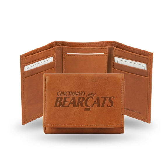 Rico Cincinnati Bearcats Genuine Leather Pecan Tri-Fold Wallet