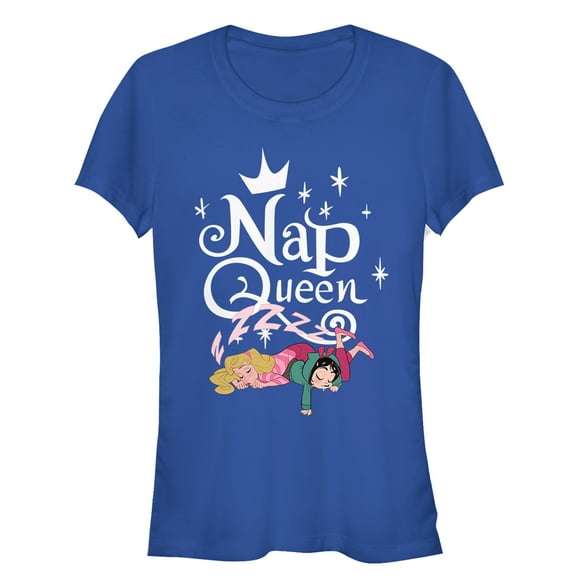 Junior's Ralph Breaks the Internet Comfy Aurora Graphic Tee Royal Blue X Large