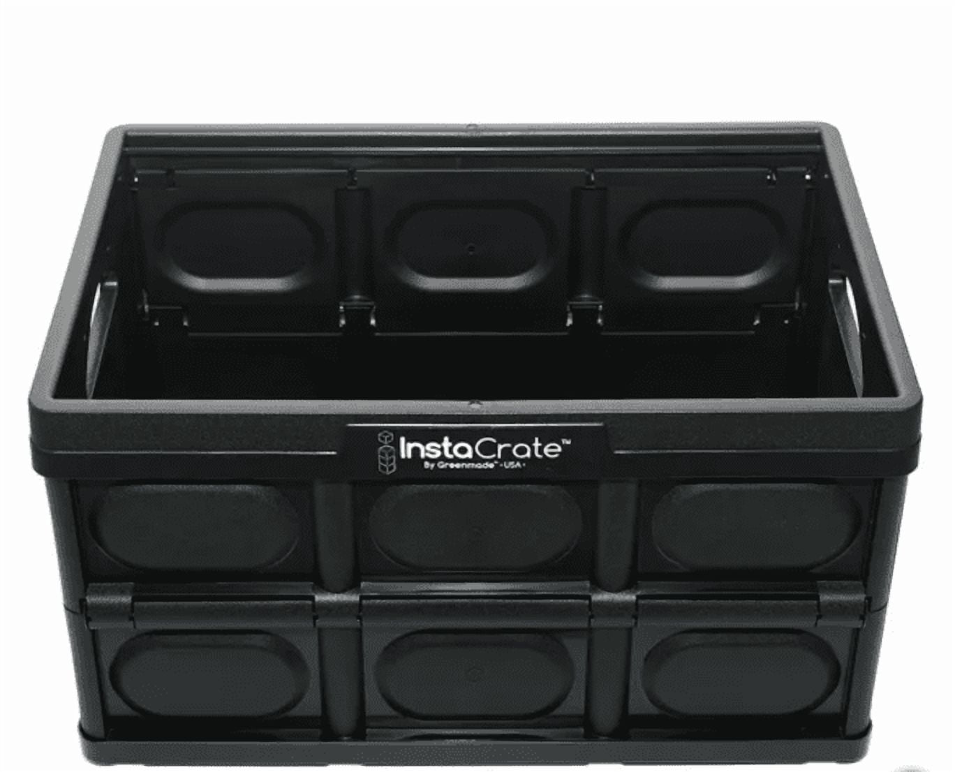 Greenmade Plastic Collapsible Storage Bins, 48 Quart, Integrated