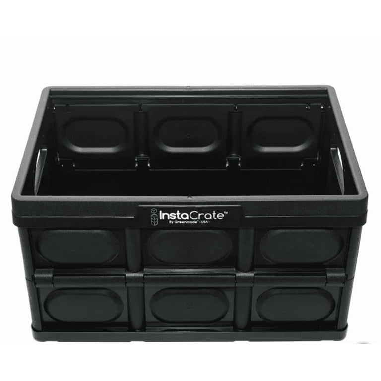 Greenmade Plastic Collapsible Storage Bins, 48 Quart, Integrated