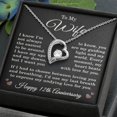 thumbnail image 5 of 12th Anniversary Necklace for Wife from Husband 12 Years Anniversary Jewelry for Her Women Forever Love Pendant, 5 of 11