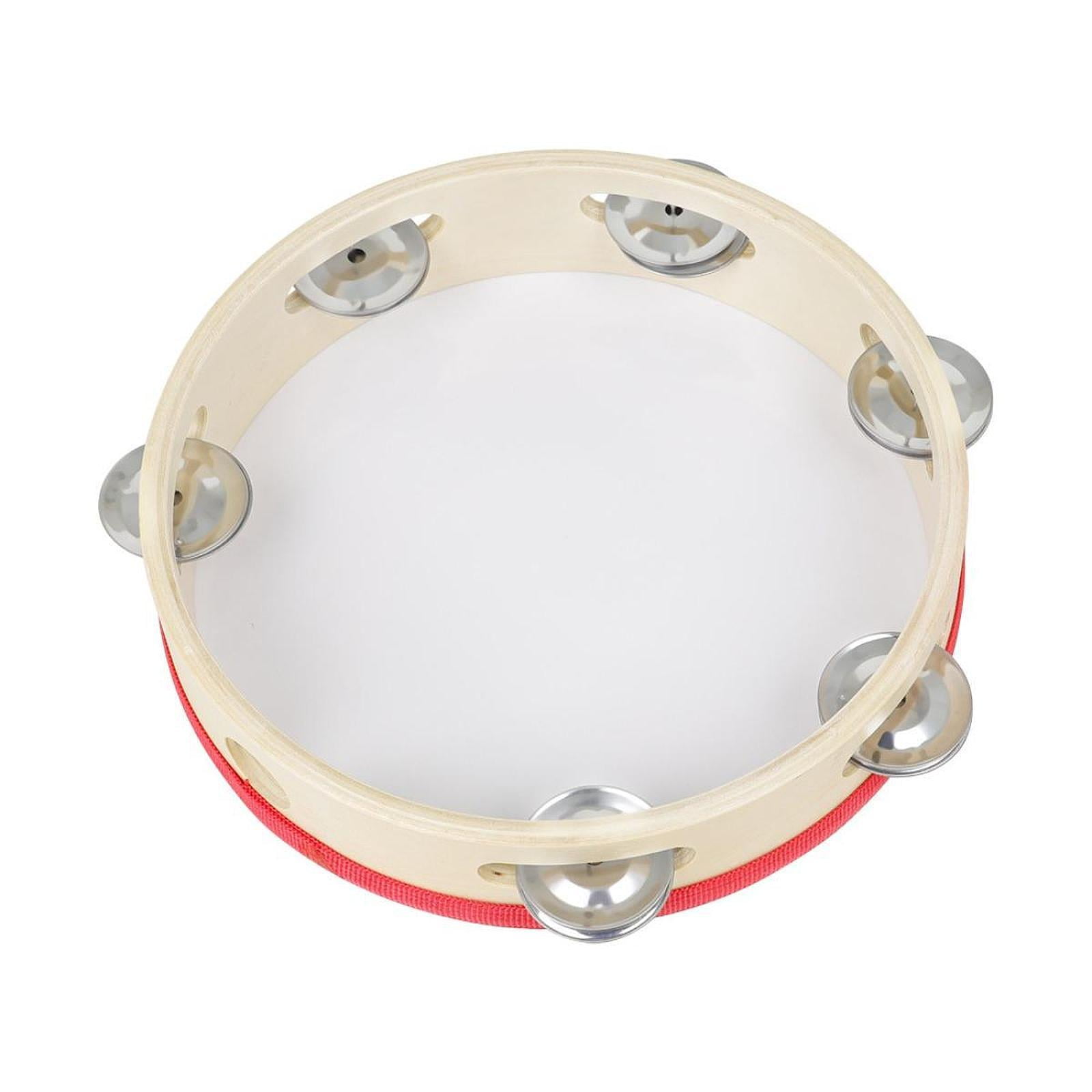 QccHieUs 6 Pieces Tambourines Rhythm Educational Handheld Bell for Kids Adults Percussion