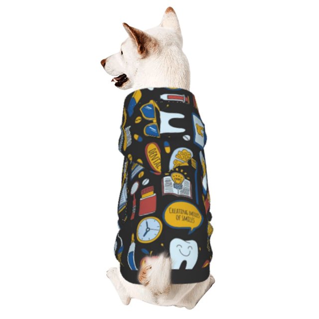 Balery Teeth Sudadera con Capucha para Perros Pequeños – Ropa para Mascotas, Disfraz para Perros y Gatos, Ideal para Fiestas y Cosplay-Medium
