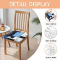 thumbnail image 2 of Blue and Grey Abstract Art Artwork Seat Covers for Dining Room Chairs Set Of 4,Stretch Printed Washable Chair Seat Cover with Elastic Ties and Button,Removable Waterproof Couch Cushion Covers, 2 of 6