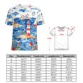 thumbnail image 2 of Lighthouse Sailboats Ocean Waves Flowers T Shirts Basic T-Shirt Short Sleeve Ladies Tee Shirt Summer Graphic Clothing, 2 of 7