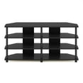 thumbnail image 5 of Pemberly Row Easy Assembly 4-Tier Corner TV Stand for TV up to Blackwood/Black, 5 of 6